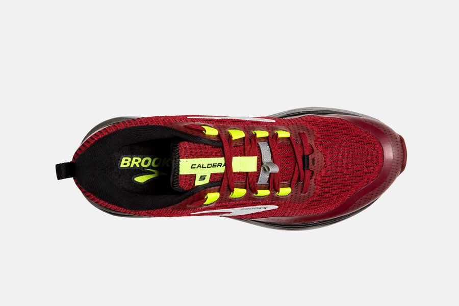 Brooks Running Shoes Mens Red/Silver/Black - Caldera 5 Trail - 5469-MSWXY